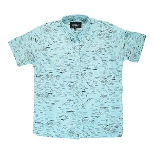Brooklyn Standard‎ Mens Short Sleeve Shirt Button Up Size XL Blue
